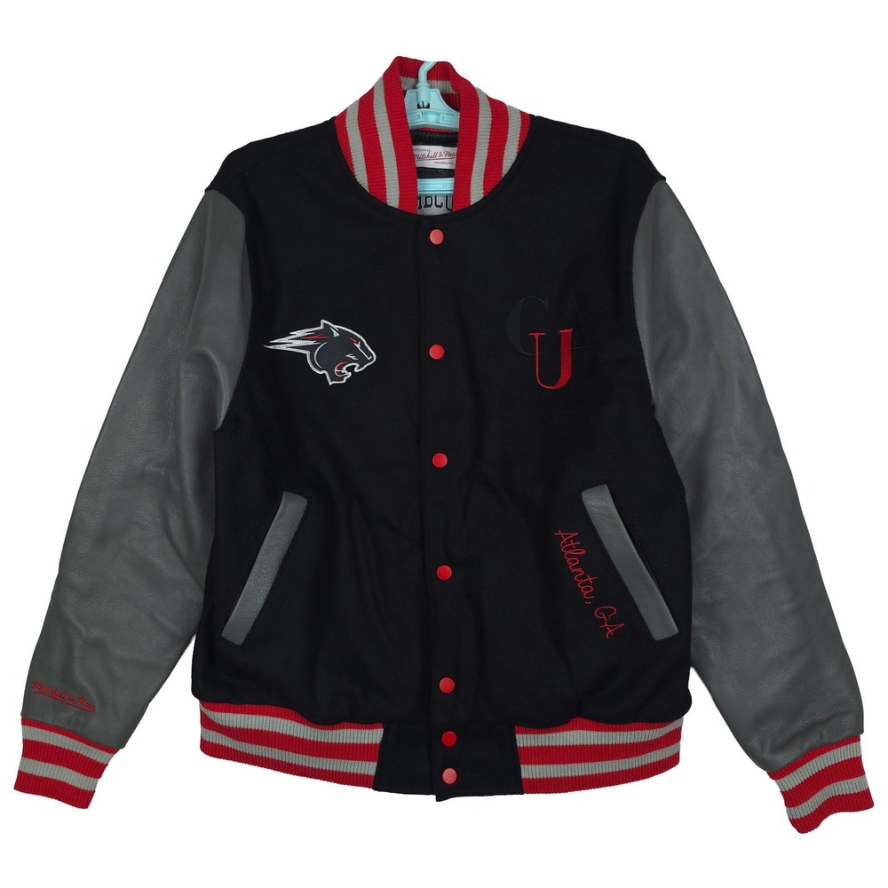 Clark Atlanta Panthers Mitchell & Ness HBCU Small Letterman Jacket Black New